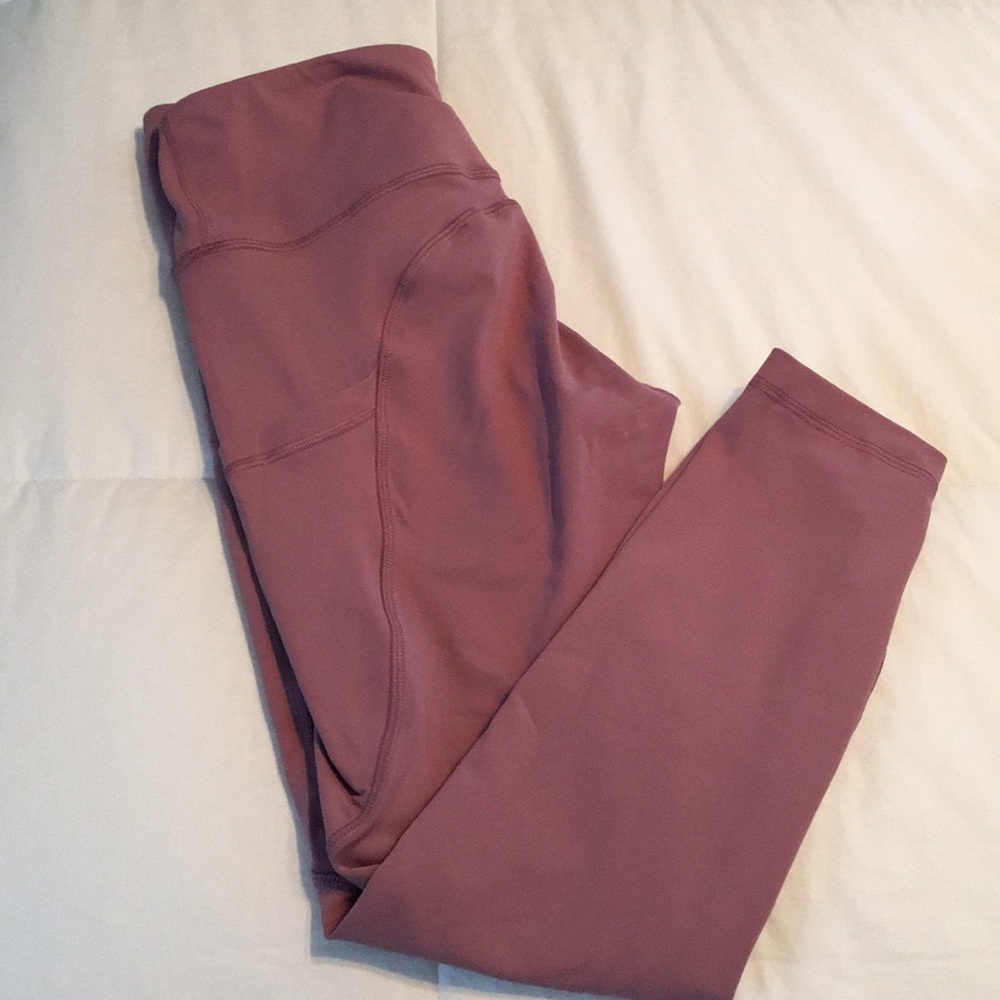 90 degree dark pink workout leggings